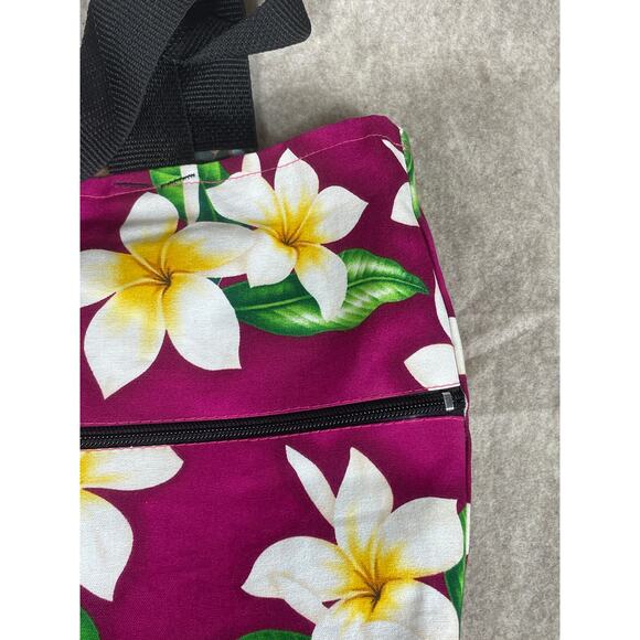 Local Design Hawaiian Tropical Floral Print Tote Bag - Picture 8 of 9